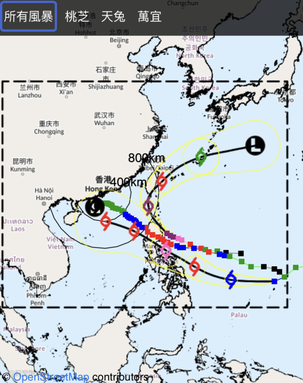 4大熱帶氣旋預測！颱風「桃芝」減弱「萬宜」緊接 天文台改掛3號風球