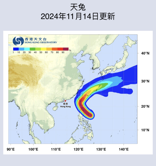 11月四颱共舞！天文台分析3大原因導致秋季颱風接二連三