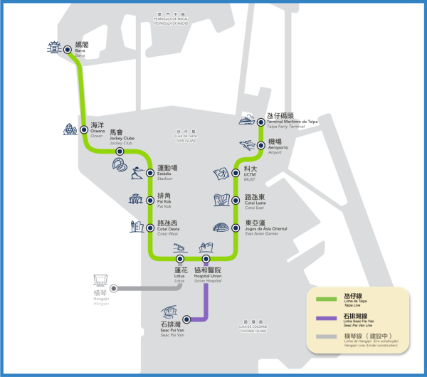 澳門交通工具攻略｜多條澳門免費穿梭巴士路線途經官也街 輕軌氹仔線貫穿11站 