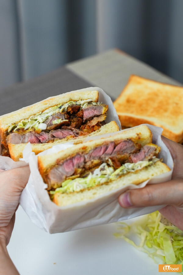 黑松露吉列牛扒三文治│黃金120秒整出星級料理！簡易5步／外脆內嫩