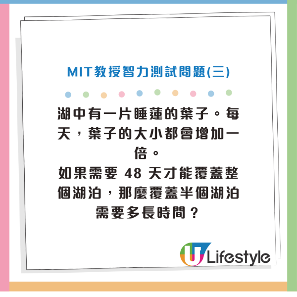 世界最短智商測試｜麻省理工教授設計3條問題測試IQ！哈佛學生都答錯？得17%人答啱晒