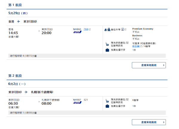 ANA突發飛東京優惠 來回連稅低至37起 包23kg行李 送兩程國內航段 