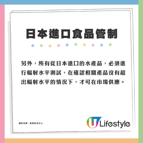 福島核污水｜食環署發出《食物安全命令》禁止源自日本10縣食品進口本港