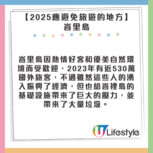 美國雜誌列2025年全球15大不宜旅遊地點！3大港人出遊熱點在榜 