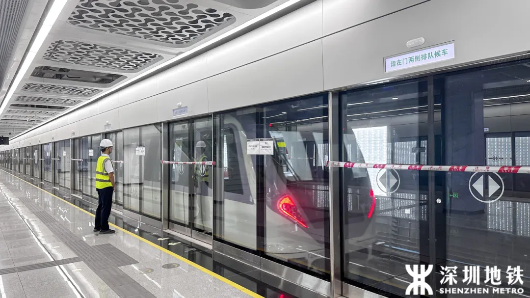 深圳地鐵12號線二期進入試跑階段（圖片來源：深圳地鐵微信公眾號）