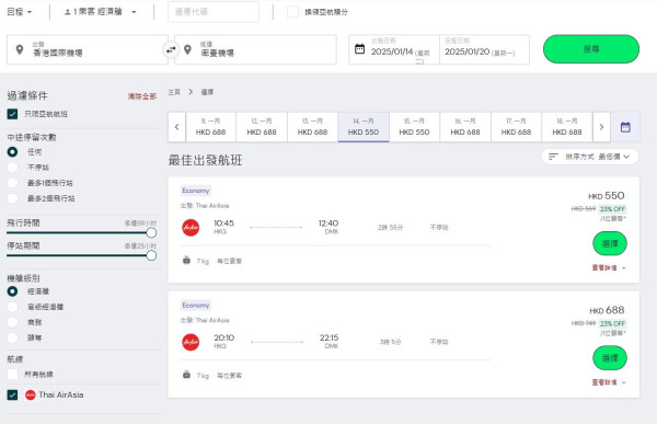 AirAsia 7大航點機票優惠激減23%！曼谷低至每程HK起 
