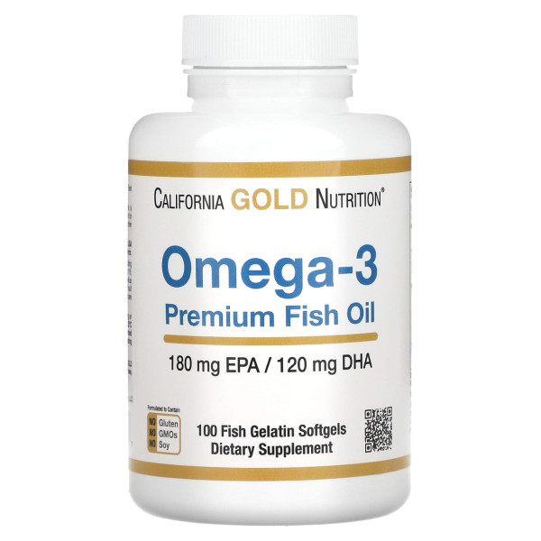 California Gold Nutrition Omega-3 優質魚油（圖片來源：iHerbs官網）