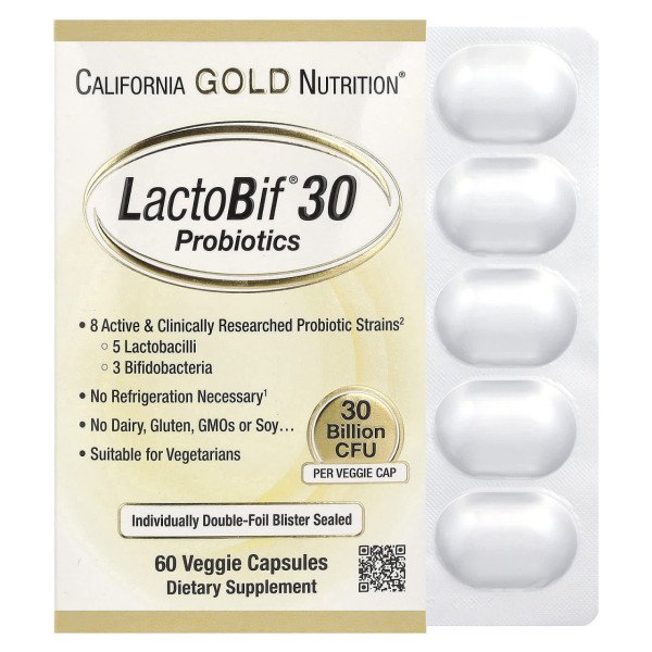 California Gold Nutrition LactoBif 5 益生菌（圖片來源：iHerbs官網）