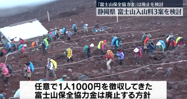 日本靜岡縣計劃收取富士山「入山費」 擬三種收費方案最平3000日圓起 