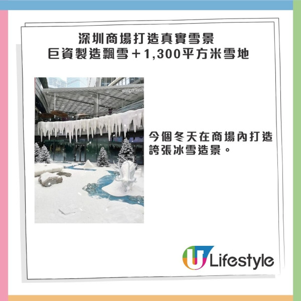 深圳萬象前海商場聖誕真雪打卡位!1300平方米雪地/浪漫飄雪/聖誕小屋