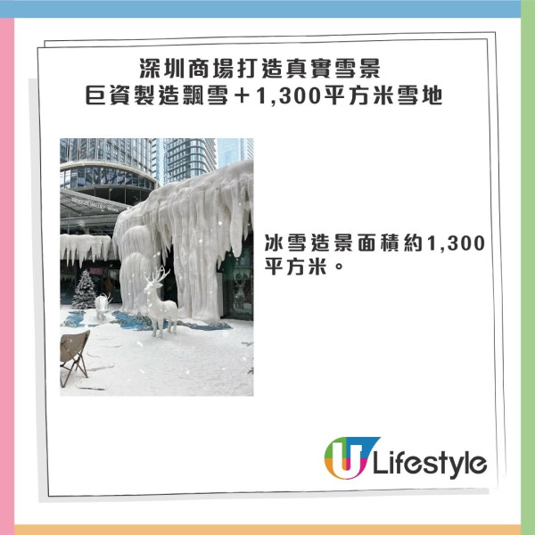 深圳萬象前海商場聖誕真雪打卡位!1300平方米雪地/浪漫飄雪/聖誕小屋