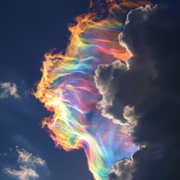 外國天空驚現夢幻火彩虹！專家解釋極罕見天文現象 