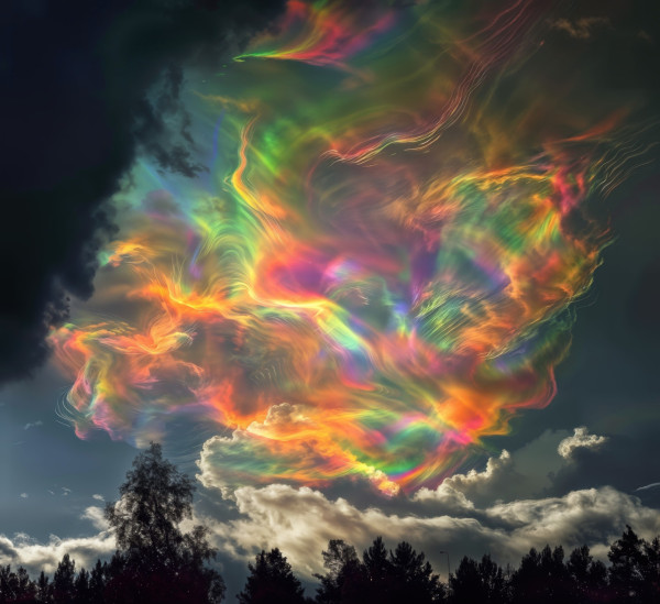 外國天空驚現夢幻火彩虹！專家解釋極罕見天文現象 