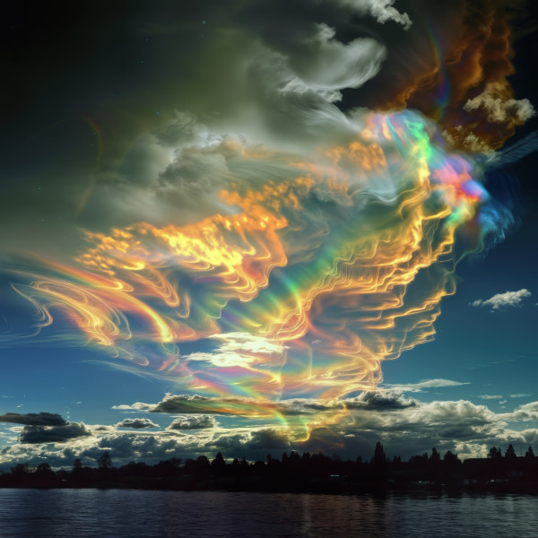 外國天空驚現夢幻火彩虹！專家解釋極罕見天文現象 