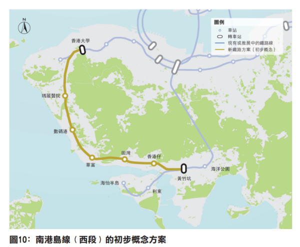 南港島線西段擬建車站（圖片來源：鐵路發展策略2014）