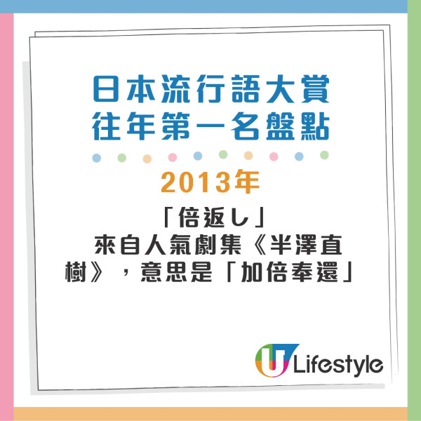 日本2024流行語大賞結果出爐 11年後再有日劇詞語奪冠 盤點歷屆大賞得主 
