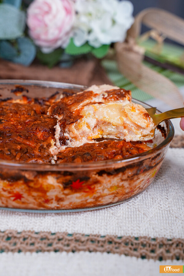 明太子千層忌廉焗薯│簡易4步整出法國名物！外脆內軟／邪惡拉絲