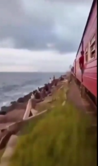 中國女斯里蘭卡火車「亡命打卡」 彎腰伸出車外 被樹枝擊中墮軌 