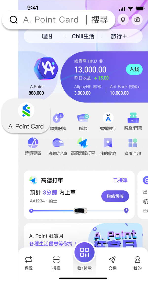 AlipayHK及渣打全新神卡登場！簽賬享20倍A. Point回贈「積分當錢使」 仲有超過HK$3,000迎新獎賞