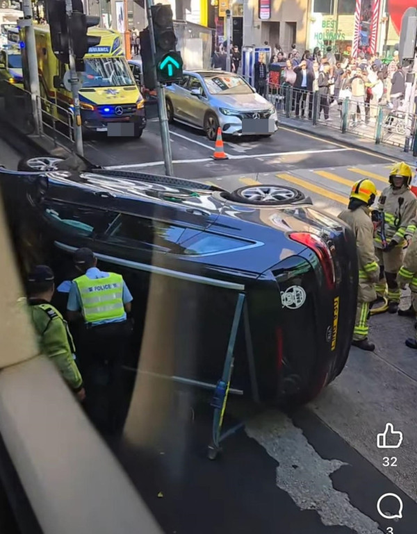 江若琳尖沙咀撞車（網上圖片）