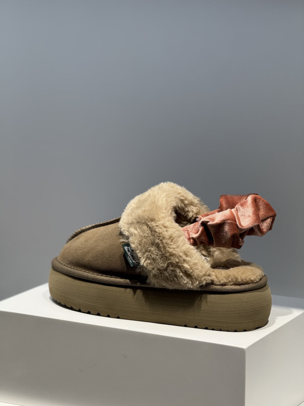 CLOUDY FLATFORM FUR SLINGBACK $699