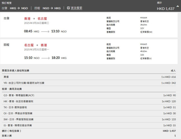 港航日本機票優惠！4月前飛大阪/沖繩/名古屋 來回連稅78起 加20kg行李二千元有找 