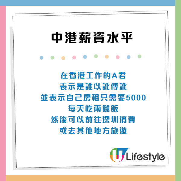 消費水平大降級? 中港兩地薪資水平大比較 網友：香港月入3萬等於內地呢個數