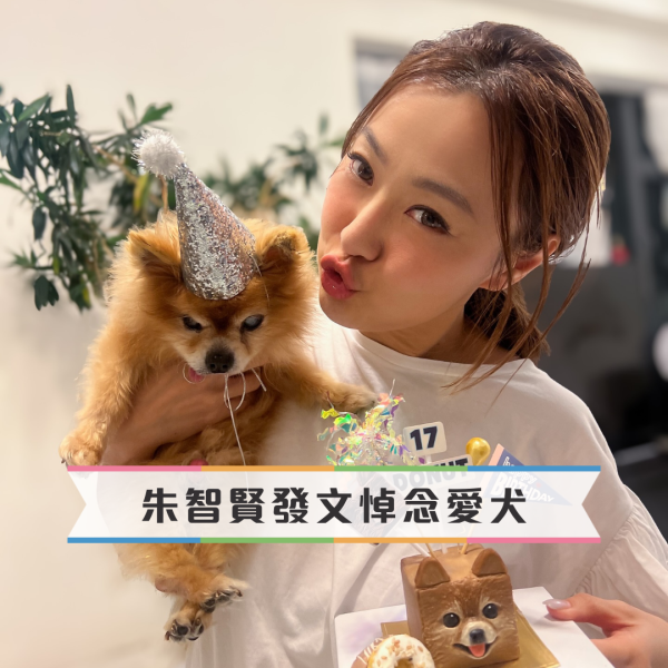 朱智賢悲痛悼念17歲愛犬離世！IG晒抱狗痛哭相呆坐家中 舊愛謝東閔留言安慰