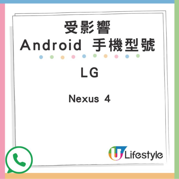 WhatsApp 1 月 1 日起停止支援部分手機!即睇受影響型號清單! WhatsApp 1 月 1 日起停止支援部分手機!即睇受影響型號清單!