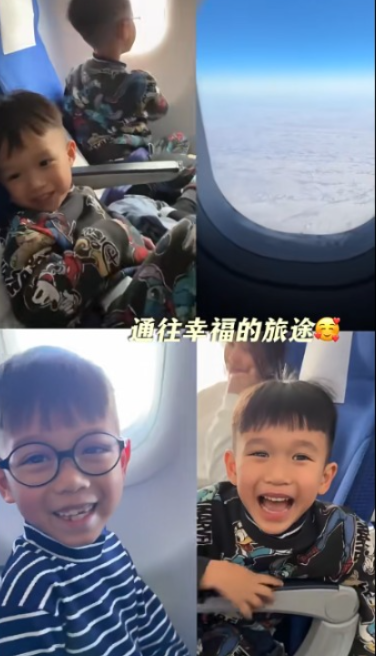 胡杏兒李乘德內地滑雪慶祝結婚9周年 一家五口坐經濟艙獲讚貼地