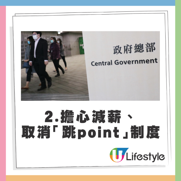 4個港人不願投考公務員原因 - 2.擔心減薪／取消「跳point」制度