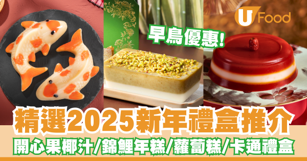 新年禮盒2025｜逾20間精選新年禮盒及賀年糕點推介   早鳥優惠！開心果椰汁年糕／錦鯉年糕／卡通禮盒