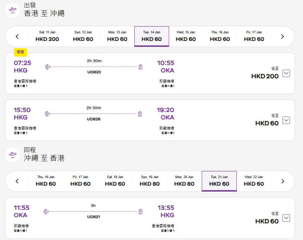 HK Express機票優惠$6起飛花蓮/布吉！來回最平$800有找 $60起飛沖繩/高松