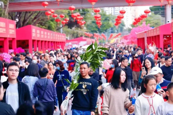 羅湖愛國路花市（圖片來源：羅湖發布微信公眾號）