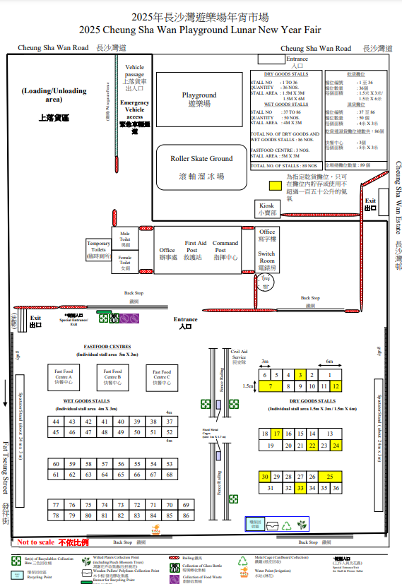 2025年長沙灣遊樂場年宵市場（圖片來源︰食環署）