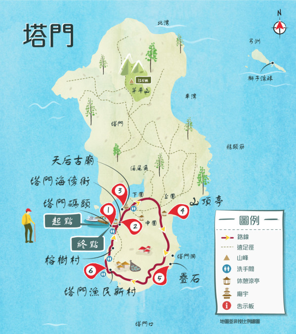 塔門地圖（圖片來源：旅遊發展局）