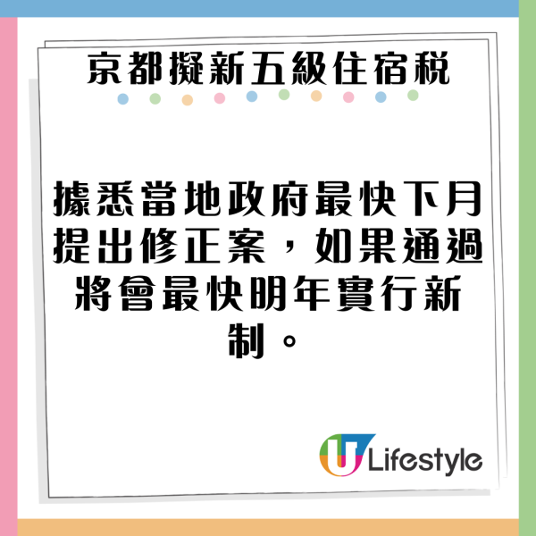 遊日注意｜京都擬新五級住宿稅制 新稅額上限每晚1萬日圓 最快下年實行 
