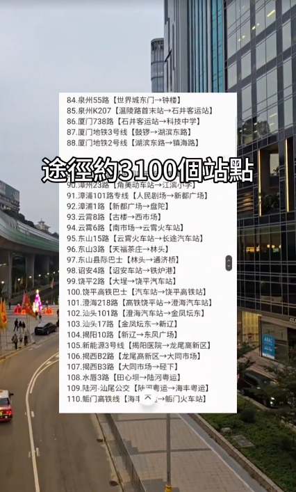 北京坐巴士來香港！內地男挑戰用13日來港橫跨66城市 全程花費$XXXX