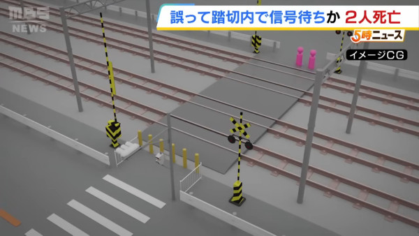 (圖:sun_tv news_hapan) 看不懂警告!中國遊客神戶平交道遭撞斃 家屬索償1.4億指控「沒有中文標示」