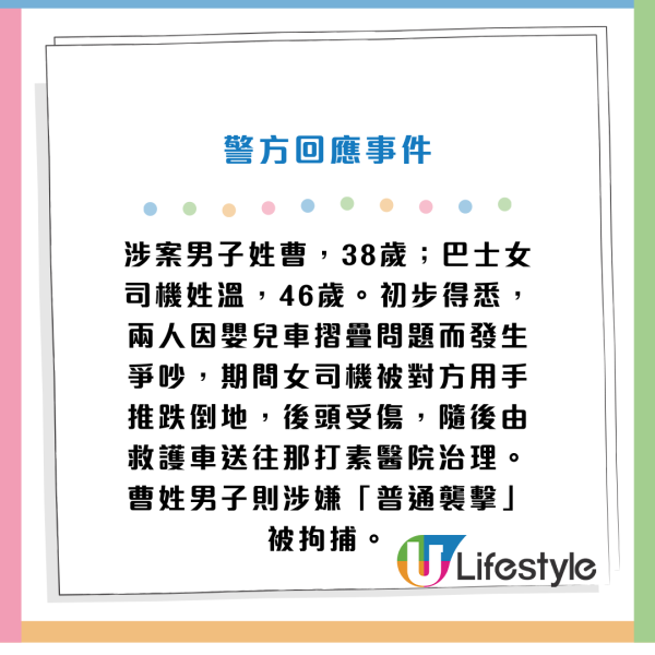 男子疑未收好BB車被拒上車 郁手推跌女車長！目擊者：頭撼落地！網民怒斥：細路睇住呀爸推人