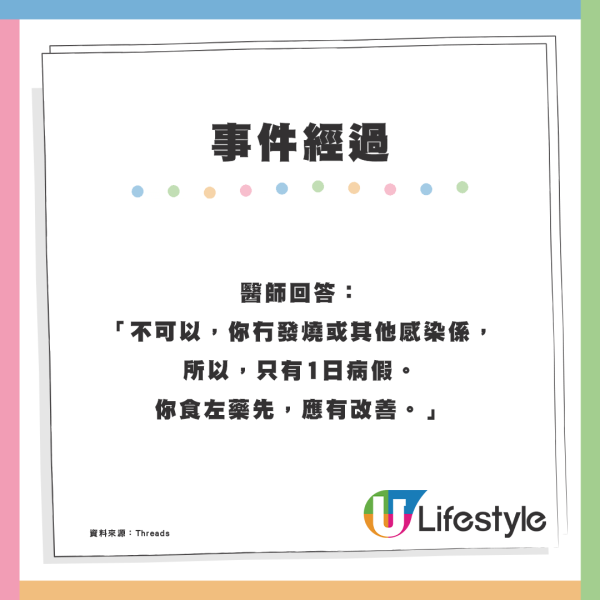 港女求醫索2日病假紙遭拒走數 醫師怒斥「假病人請移玉步」反捱批