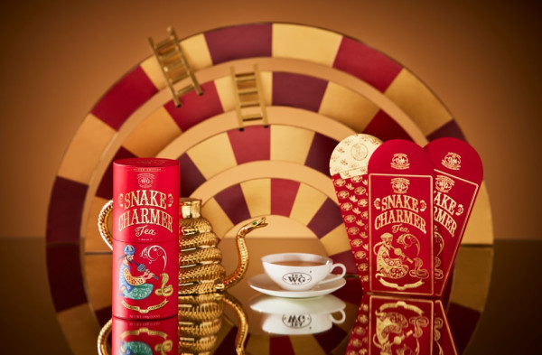 Tea WG推出新春蛇年限定「蛇韻之茶」禮盒   金蛇茶壺／五時茗茶薰香蠟燭
