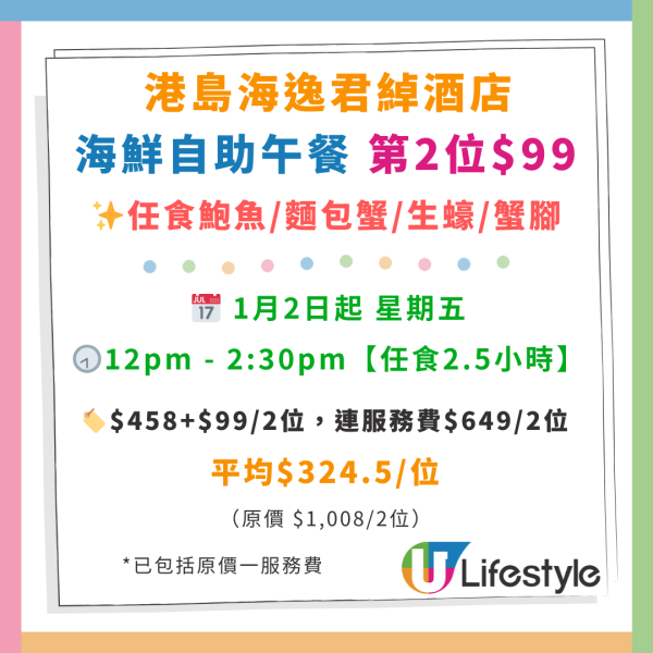 新年自助餐2025｜全港20+酒店自助餐優惠低至$190！買一送一早鳥優惠／任食生蠔龍蝦