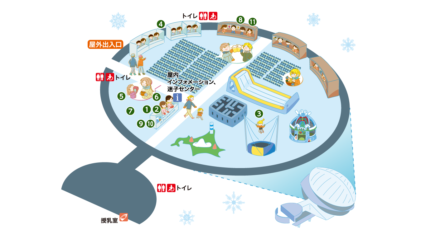 TSUDOME會場室內地圖（圖片來源：さっぽろ雪まつり）