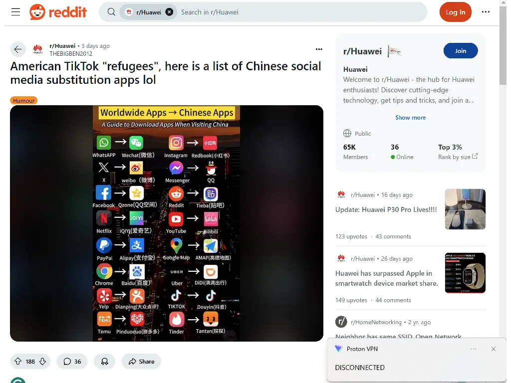 近日在 Reddit 有一個 post 以「美國 TikTok『難民』，這裡是中國社交媒體替代應用程式清單」，以便大家找尋來用。