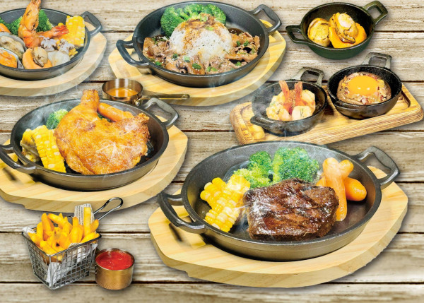 沙田新開街坊足料鐵板大餐  鐵板牛雜／薑蔥田雞／蜜糖叉燒／活蜆