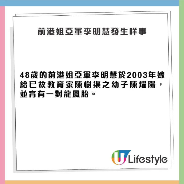 前港姐亞軍李明慧疑遭老公威脅案提堂 當年捲「鄔公奇案」後嫁百億富商