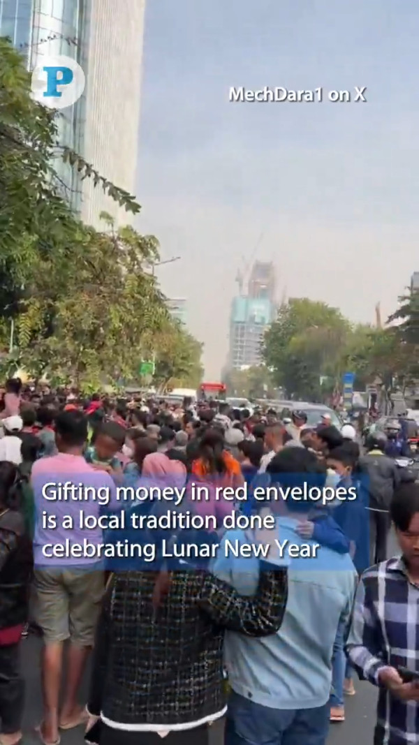 有片｜柬埔寨華人富商派利是引發人踩人 3千人爭奪每人77蚊利是 造成4死6傷 