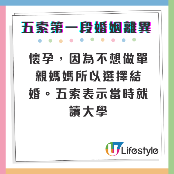 五索剖白10年前第一段婚姻離異經歷 揭前夫背景！曾遭盲公硬批「二奶命」