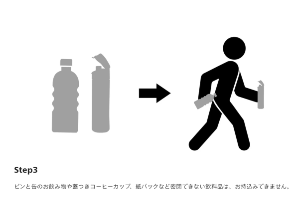 步驟3：將水壺或塑膠瓶飲品拿在手中。圖片來源：日本環球影城官網